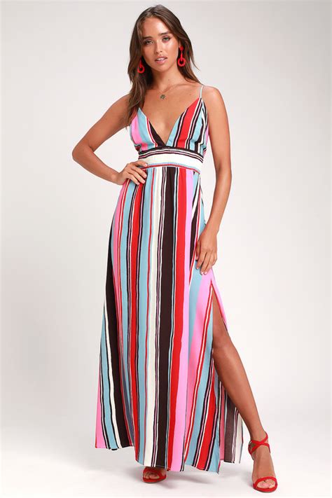 Cute Maxi Dress Striped Maxi Dress Sleeveless Maxi Dress Lulus