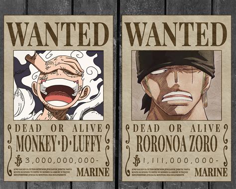 Digital One Piece Straw Hat S Wanted Posters Updated Etsy