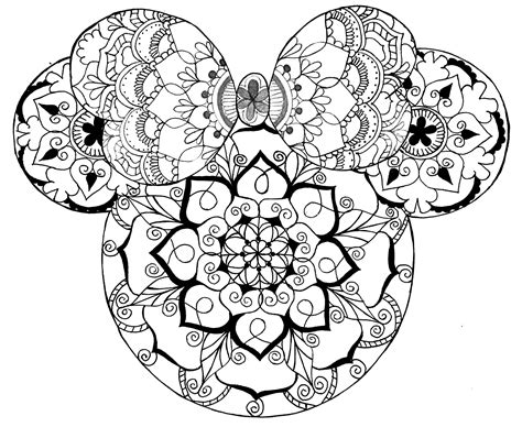 Disney Mandala Minnie Mouse Mandala Kunst Disney Mandala Mickey