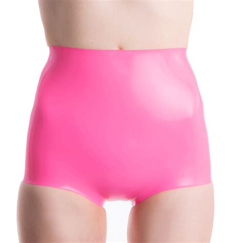 rubberfashion latex hotpants rubber gummi pants sexy shorts latex slip underwear for women