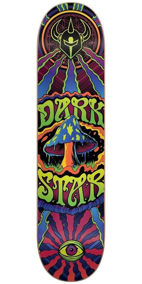 Darkstar Trippy Hyb Skateboard Deck Maroon 775in Skateboard