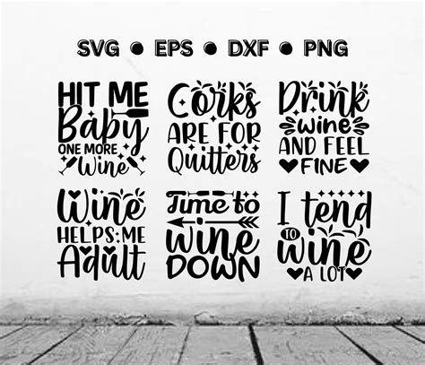 Funny Wine Svg Bundle Wine Svg Wine Png Wine Quotes Wine Digital Vector Cut File For Cricut Wine