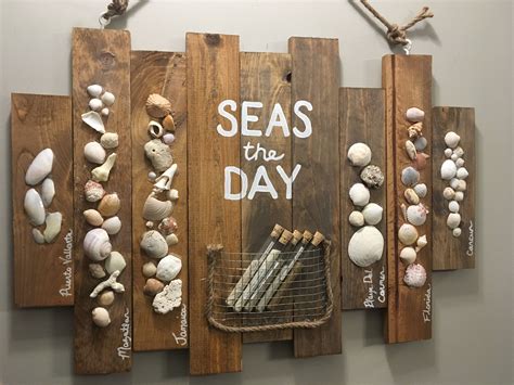 Display Of Vacation Seashells And Sand Seashell Display Seashell Art Seashell Crafts Beach