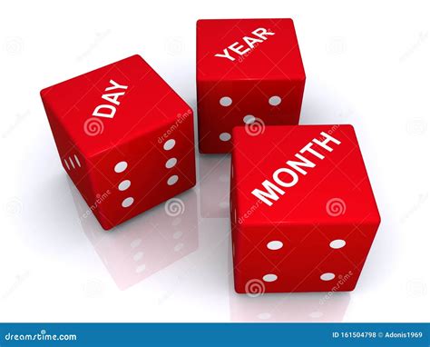 Day Year Month Dice Stock Illustration Illustration Of Buttons 161504798