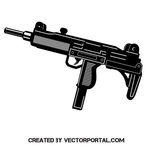 Automatic Machine Pistol Uziai Royalty Free Stock Svg Vector And Clip Art
