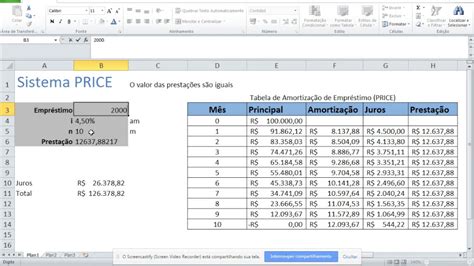 Sistema De Amortiza O De Empr Stimos Price Parte Youtube