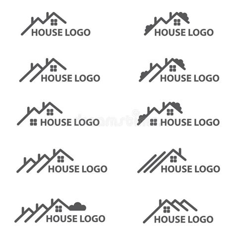 House Logo Set Stock Vector Illustration Of Monochrome 94810207