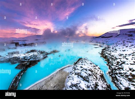 The Blue Lagoon Geothermal Spa And Hot Spring Resort Iceland Stock