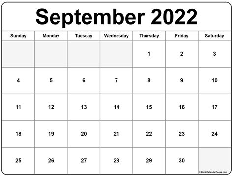 September 2022 Calendar Free Printable Calendar