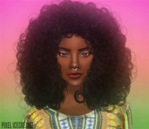 Curly Hair Sims 4 Cc Collection Of The Sims 4 Natural Curly Hair