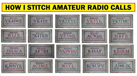 Whats In A Call How I Make Amateur Radio Xstitch Call Signs Youtube