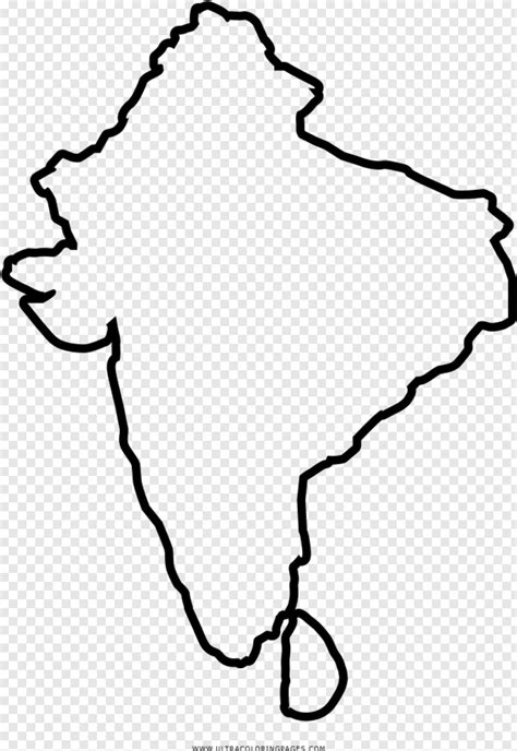 India Map Outline India Map Coloring Page Ultra Pages Transparent
