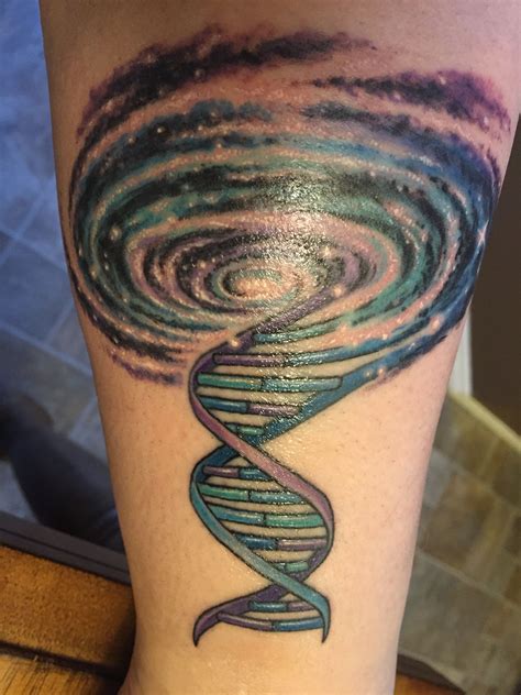 My Dna Galaxy Tattoo Science Tattoos Dna Tattoo Scientific Tattoo