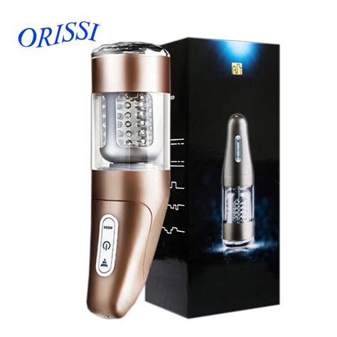 Orissi Electric Retractable Male Masturbator Pussy Cup Piston Fully