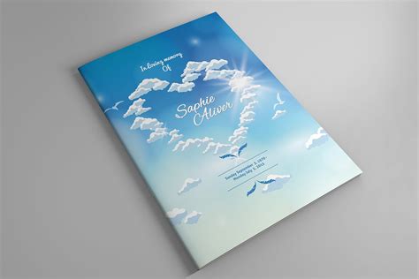 8 Page Funeral Booklet Template V527 Creative Brochure Templates