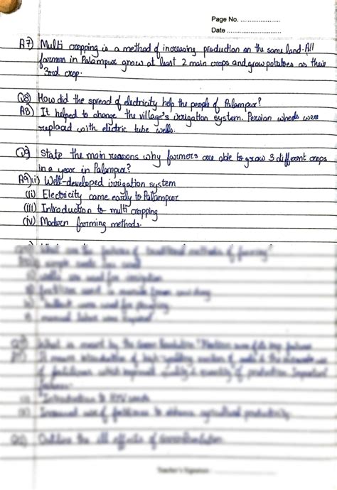 Solution Story Of Village Palampur Class 9 Imp Questions Studypool