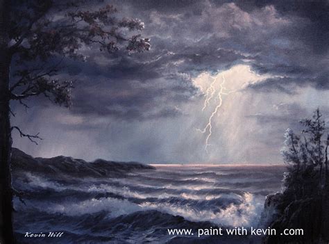 Lightning Storm Painting By Kevin Hill Pixels