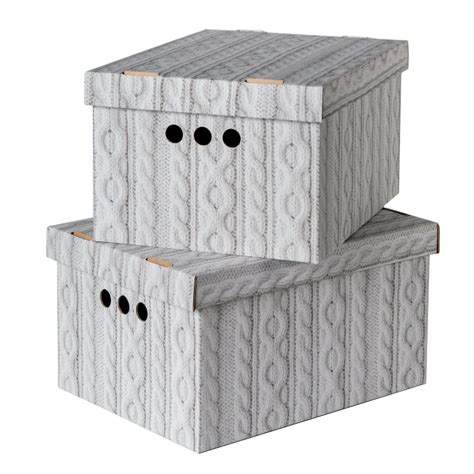 Don't forget, free delivery on orders from £20. STYLISH 2pc Decorative Storage BOXES with Lid ARCHIVE A4 ...
