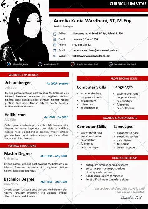 It is a written summary of your academic qualifications, skill sets and previous work experience which you given below are a few sample cv templates which you can make use of as references to make your curriculum vitae with ease. Contoh Resume Format Microsoft Word - Downlllll