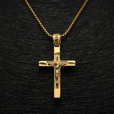 Classics Cross Jewelry Gold Plated 14k Gold Color Jesus Cross Pendant