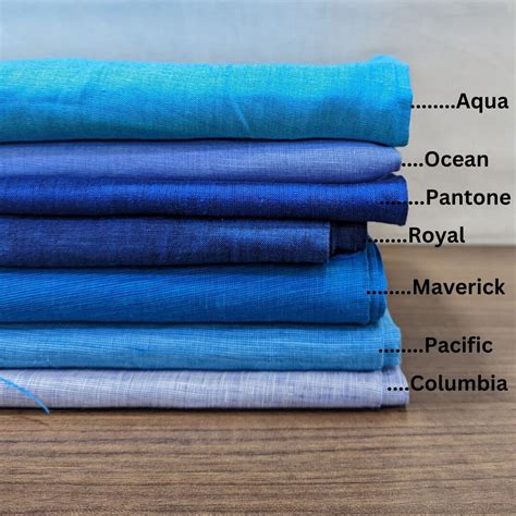 Shirting Pure Linen Fabric Summer Blue Colors Shirting Etsy