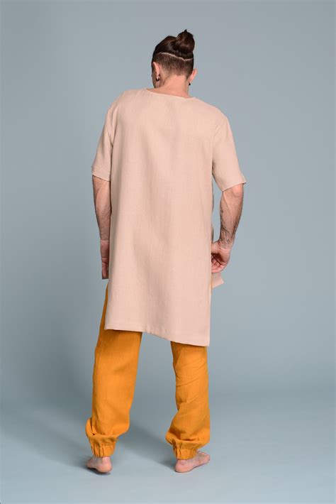 Mens Linen Tunic Shirt Mens Linen Clothing Shantima