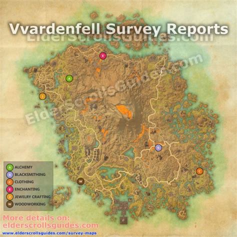Vvardenfell Survey Report Map Elder Scrolls Online Guides