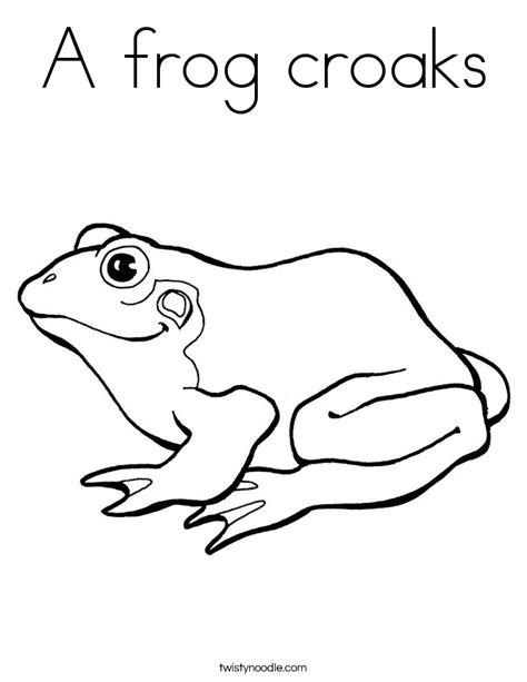Frog Outline Template Coloring Home