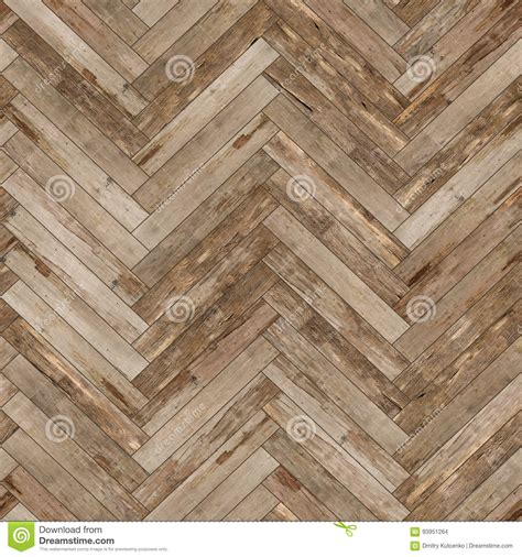 Seamless Wood Parquet Texture Herringbone Old Stock Photo