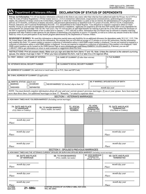 Va 21 686c 2018 2024 Form Fill Out And Sign Printable Pdf Template