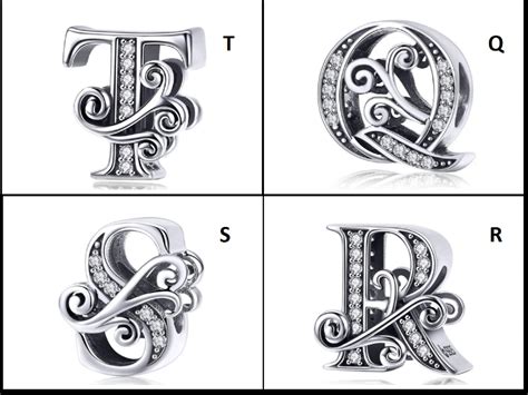 Pandora Charms Alphabet Letter Charms For Bracelet 925 Etsy