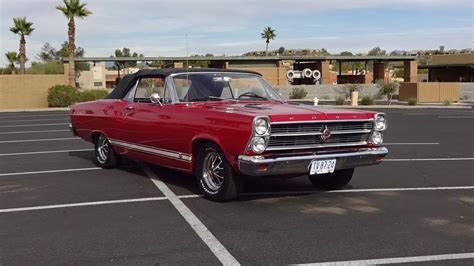 1966 Ford Fairlane Gta Convertible In Red Paint And Engine Sound On My
