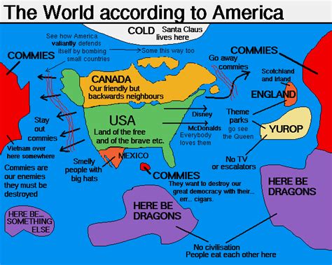 world according to america map map of world