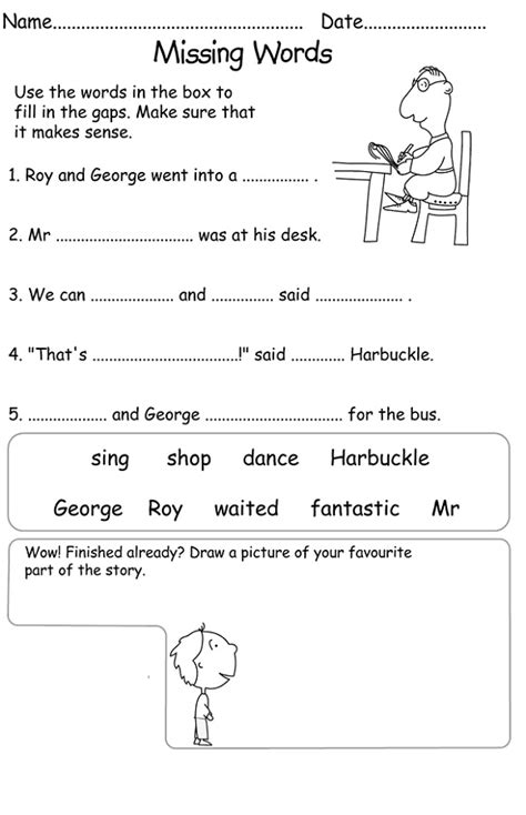 Free Printable Literacy Worksheets For Year 3
