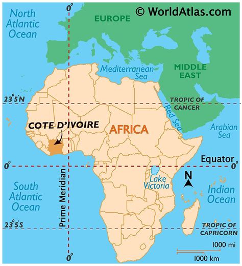 Cote Divoire Maps And Facts World Atlas