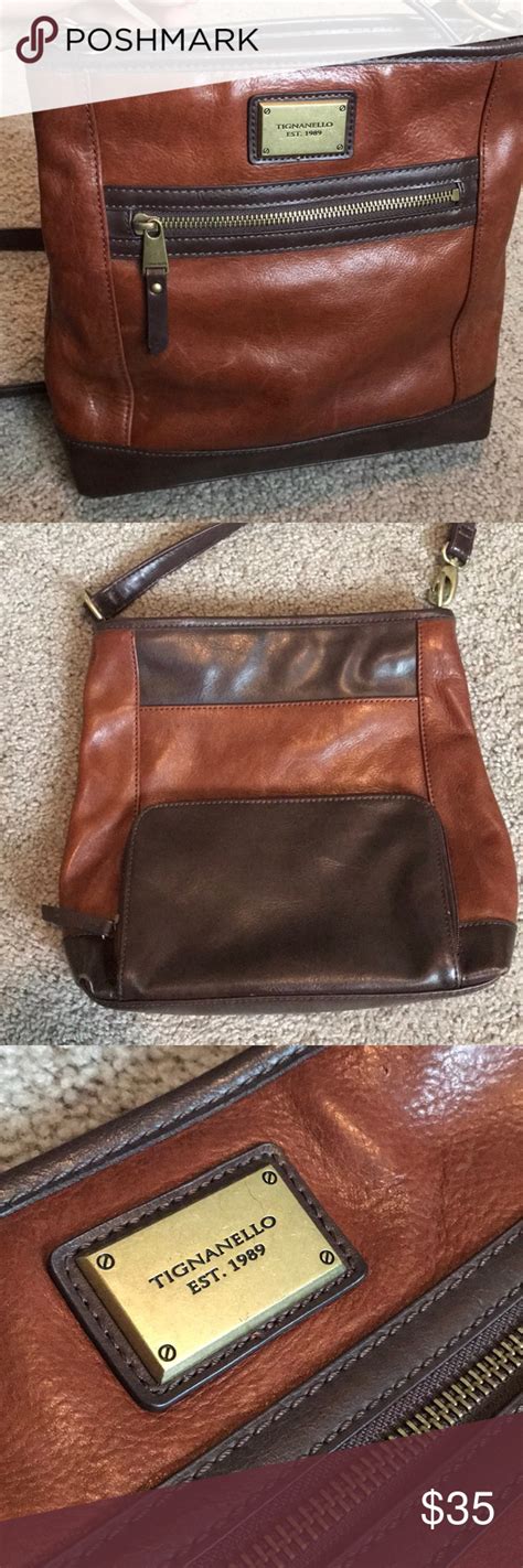 Tignanello Brown Leather Crossbody Leather Crossbody Leather Brown