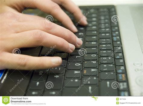 Writing A Letter On A Laptop Stock Photo Image Of Paus Record 3577454