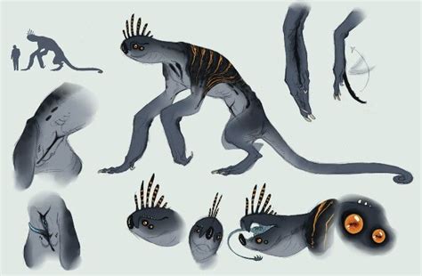 Alien Animal Concept Mythical Creatures Art Creature Drawings