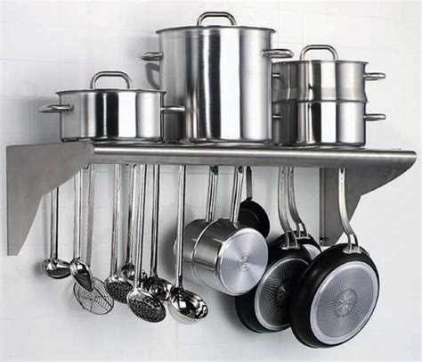 Smart Tips On Using Vertical Space In The Kitchen Wall Mount Stainless Steel Shelves The Frisky