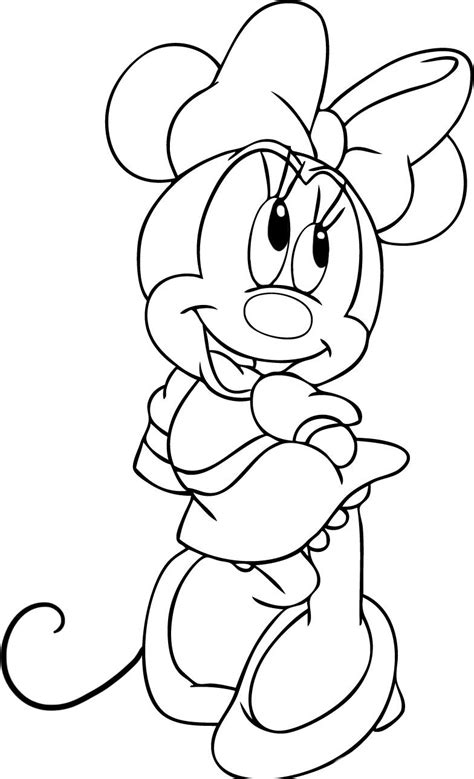 Minnie Para Colorear Pintar E Imprimir