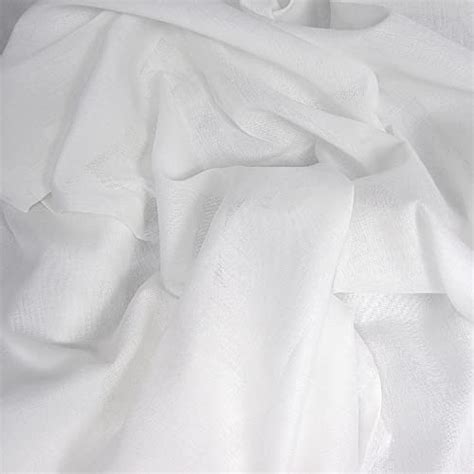 Organic Cotton Voile Fabric White By The Yard Home