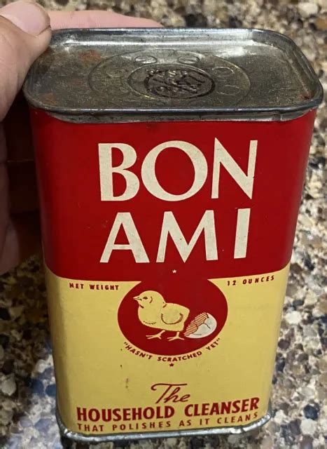 Vintage Original Unopened Bon Ami Powder Tin Household Cleaner Oz