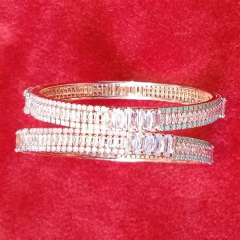 Golden Party Wear Bridal Brass Bangle Set Size 22 Inch Diameter 2 Bangles At Rs 510set In