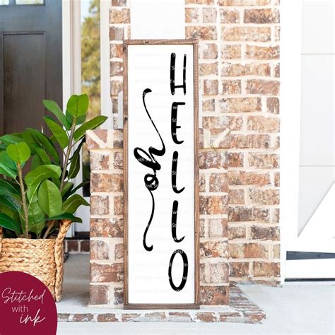 Oh Hello Svg Porch Sign Hello Svg Oh Hello Svg Welcome Etsy Door