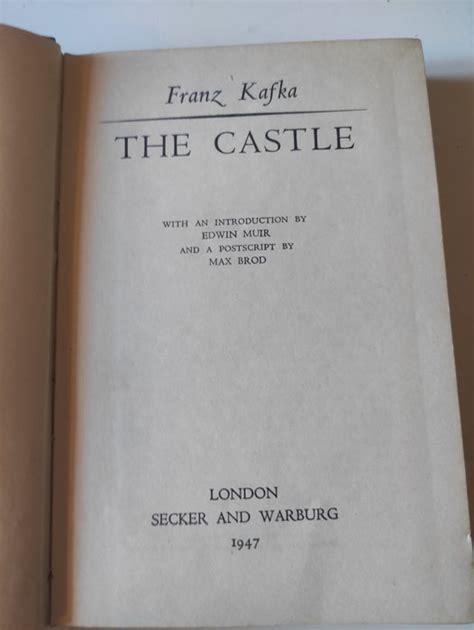 Franz Kafka The Castle 1947 Catawiki