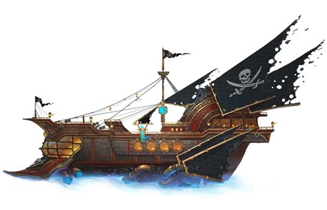Steampunk Pirate Airship Art