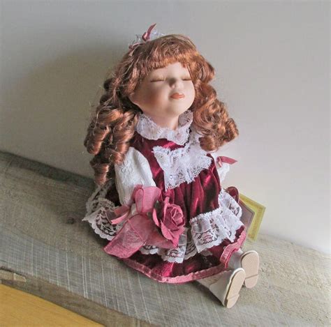 Vintage Redhead Porcelain Doll Cloth Body Auburn Hair Doll Etsy Uk
