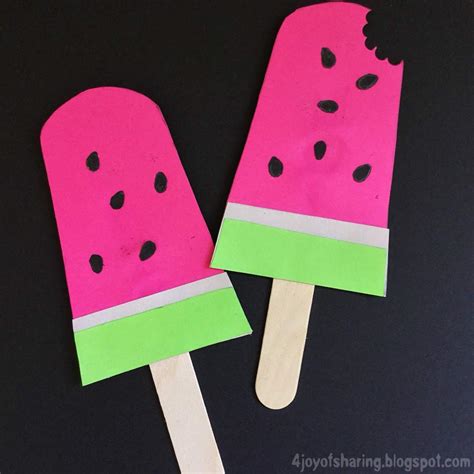 Watermelon Popsicle Craft The Joy Of Sharing