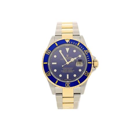 Great savings free delivery / collection on many items. Second Hand Rolex Submariner - Steel and Gold - Blue - 16613