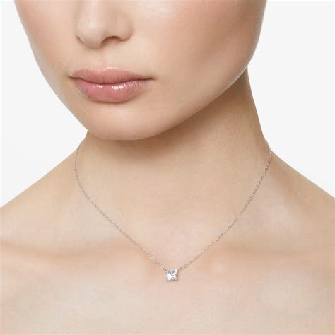 Attract Necklace White Rhodium Plated